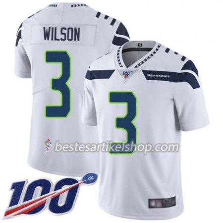Herren Seattle Seahawks Trikot Russell Wilson 3 Nike Weiß 100th